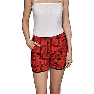                       U-Light Women Printed Shorts | Lounge Shorts | Night Wear Shorts For Daily Use                                              