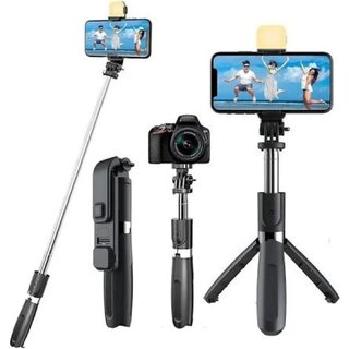 R15 Bluetooth Selfie-Sticks with Remote LED fill light Selfie-Stick Tripod Stand Compatible with All Phones