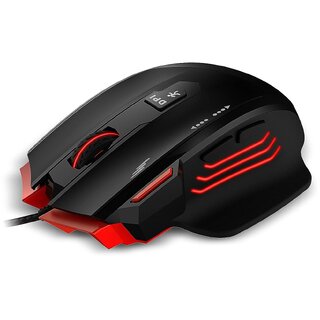ZEBRONICS Zeb-Groza - Premium USB Gaming Mouse with 7 Buttons, 3200 DPI High Resolution Gaming Sensor, Adjustable Weight