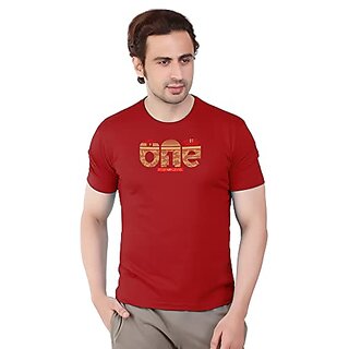                       U-Light Men Round Neck Regular T-Shirt                                              