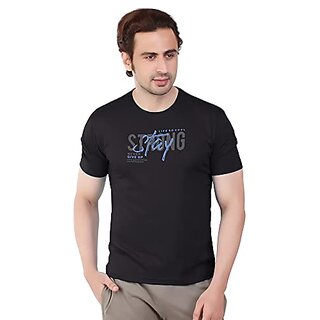                       U-Light Men Round Neck Regular T-Shirt                                              