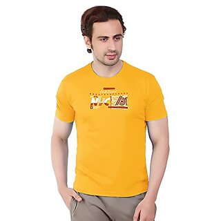                       U-Light Men Round Neck Regular T-Shirt                                              