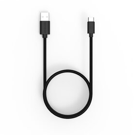 Twance T22B Braided Type C to USB Fast charging and data sync Cable, Black Color, 1.5 Meter