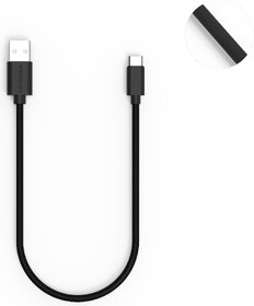 Twance T23B Braided Type C to USB Fast charging and data sync Cable, Black Color,  0.25 Meter