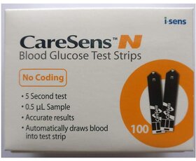 CareSens N Blood Glucose 100 Test Strips Only for CareSens N Family Meter Kits