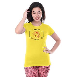                       U-Light Apparels Women Regular Fit T-Shirt For Summer                                              