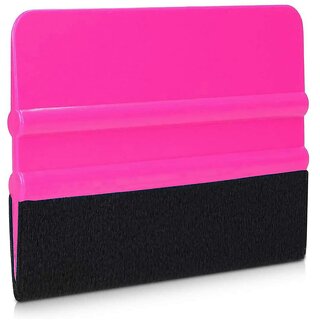                       SQZ-206F Black Felt, Window Tint Tool, for PPF, lamination, Pink                                              