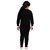 U-Light Anti-Bacterial Black Solid Kids Thermal Top And Bottom Set