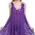 Sparklesandsatin Womens Transparent Babydoll  Nightwear Floral Net Lingerie  Sexy Night Dress for Girls - Purple (Free