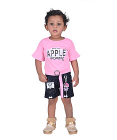 Kid Kupboard Cotton Baby Girls Top, Light Pink, Half-Sleeves, Crew Neck, 4-5 Years KIDS5259