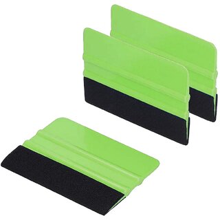                       SQZ-206F Black Felt, Window Tint Tool, for PPF, lamination, Green color Pack of-3                                              