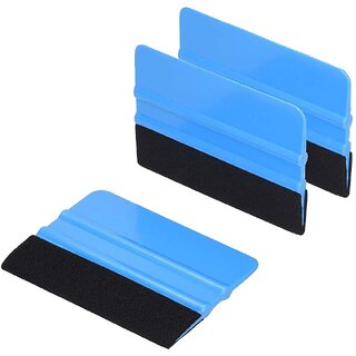                       SQZ-206F Black Felt, Window Tint Tool, for PPF, lamination, Sky Blue color Pack of-3                                              