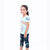 Kid Kupboard Cotton Girls T-Shirt, Light Blue, Half-Sleeves, Crew Neck, 6-7 Years KIDS5241