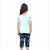 Kid Kupboard Cotton Girls T-Shirt, Light Blue, Half-Sleeves, Crew Neck, 6-7 Years KIDS5241