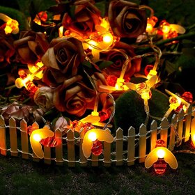14 LED Honey Bee String Indoor/Outdoor Fairy Lights for Garden Home Patio Lawn Party and Diwali