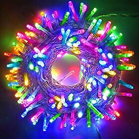 32 LEDs 4 Meter White Wire Fairy String Light Rice Lights for Diwali Multi Color