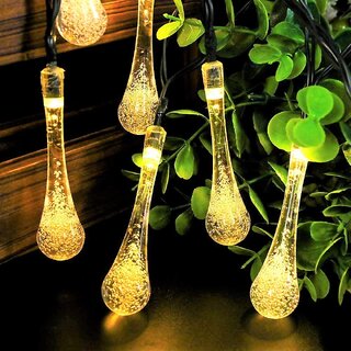                       Water Drop Led String Lights 14 Led String Lights With Plug (Warm White)                                              