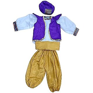                       Alladin Arabian Prince With Cap Fancy Dress Costume For Kids Events,Theme Parties and Annual Day Performance                                              