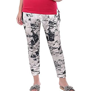                       U-Light Women Cotton Printed Trouser With Rib                                              