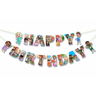                       Cocomelon happy birthday banner (Customized/personalized)                                              