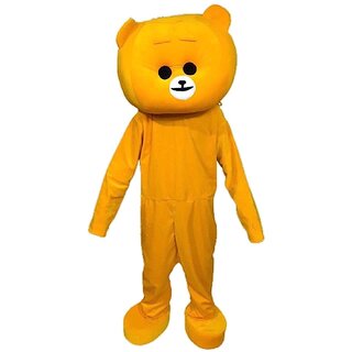                       Yellow Funny Teddy Bear Professional Mascot For Prank Fancy Dress CostumeEvents,Theme and Birthday Party(Pol                                              