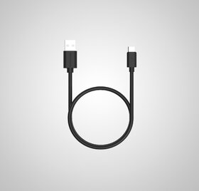 Twance T21B PVC Type C to USB Fast charging and data sync Cable,  Black Color,1.25 Meter