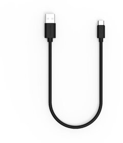 Twance T23B  PVC Type C to USB Fast charging and data sync Cable, Black Color,  0.25 Meter