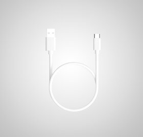 Twance T20W PVC Type C to USB Fast charging and data sync Cable,  White Color, 1 Meter,