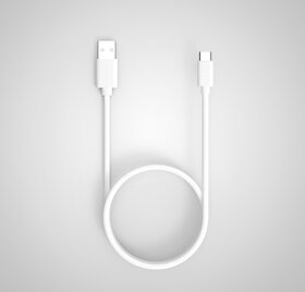 Twance T24W PVC Type C to USB Fast charging and data sync Cable, White Color, 2 Meter