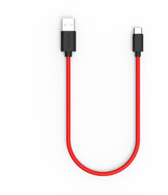 Twance T23R TPE Type C to USB Fast charging and data sync Cable, Red Color,  0.25 Meter