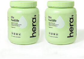 Hera His Fertilife - Boost Male fertility - Maca, Essential Vitamins, Minerals and Anitoixidants - 600gms- Pack of 2