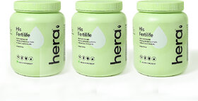 Hera His Fertilife - Boost Male fertility - Maca, Essential Vitamins, Minerals and Anitoixidants - 900gms - Pack of 3