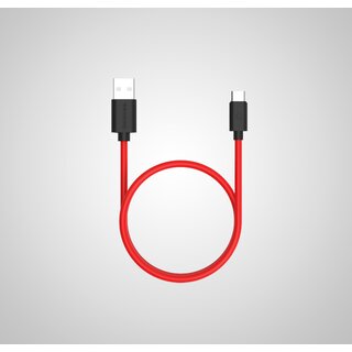 Twance T21R TPE Type C to USB Fast charging and data sync Cable,  Red Color,1.25 Meter