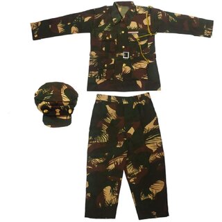                       Military  Army  Soldier Uniform  Fancy Dress Cotton for Kids                                              