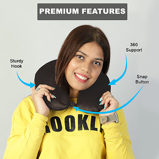                       Flipon Travel Pillow Car Head Rest, Ergonomic Neck Pillow for Neck and Cervical Pain Relief                                              