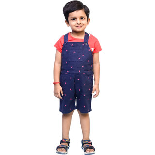                       T-Shirt  Dungaree Combo Set For Boy                                              