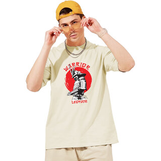                       Leotude Oversized Fit Round Neck CottonBlend T-shirt For Men's                                              
