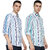 Modernity Casual Blue-Green Shirt For Men