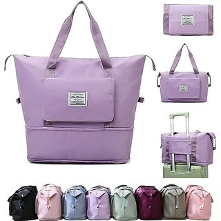                       Foldable Nylon Duffle Bag for Travelling Waterproof and Large Travel Bag for Women's Luggage  Expandable  Multipurpos                                              