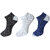 USOXO Men And Women Multicolor Combed Cotton Ankle Length Socks - Free Size UK8-11(Pack Of 3)Blue, Light grey, Black