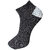 USOXO Men And Women Multicolor Combed Cotton Ankle Length Socks - Free Size UK8-11(Pack Of 3)Blue, Light grey, Black