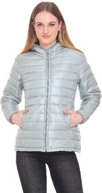 Honey Bell Self Design Grey Color Polyester Jacket For Women