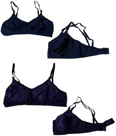 Bodybest Urvashi Stylish Net BraPACK OF 2(BLUE  PURPLE)