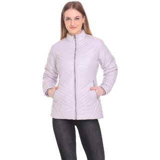                       Honey Bell Self Design Grey Color Polyester Jacket For Women                                              