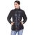 Honey Bell Self Design Black Color Polyester Jacket For Women