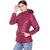 Honey Bell Self Design Pink Color Polyester Jacket For Women