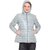 Honey Bell Self Design Grey Color Polyester Jacket For Women