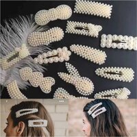 Alamodey Pearl (Pack Of 6) Hair Clip (White)