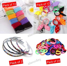 Rubberbands Combo(Pack of 51) for Girls & Women Hair Accessory Set (Multicolor)