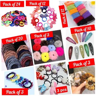                       Alamodey Pack Of 90 Maha Combo For Women  Girls Hair Accessory Set (Multicolor)                                              